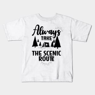 Always Take the Scenic Route Kids T-Shirt